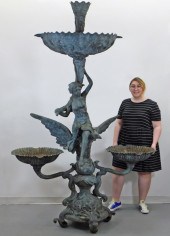 MONUMENTAL BRONZE ART NOUVEAU