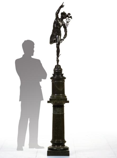 MONUMENTAL BRONZE FIGURE OF MERCURY