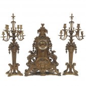 MONUMENTAL BRONZE FRENCH THREE