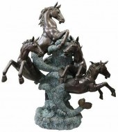MONUMENTAL BRONZE HIPPOCAMPI G