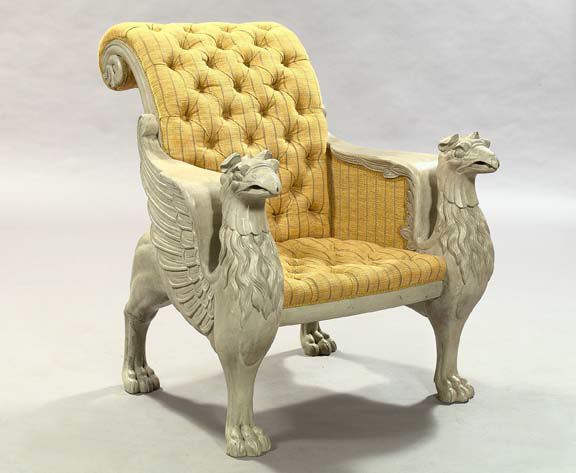 Monumental Carved and Polychromed