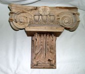 Monumental Carved Pine Bracket