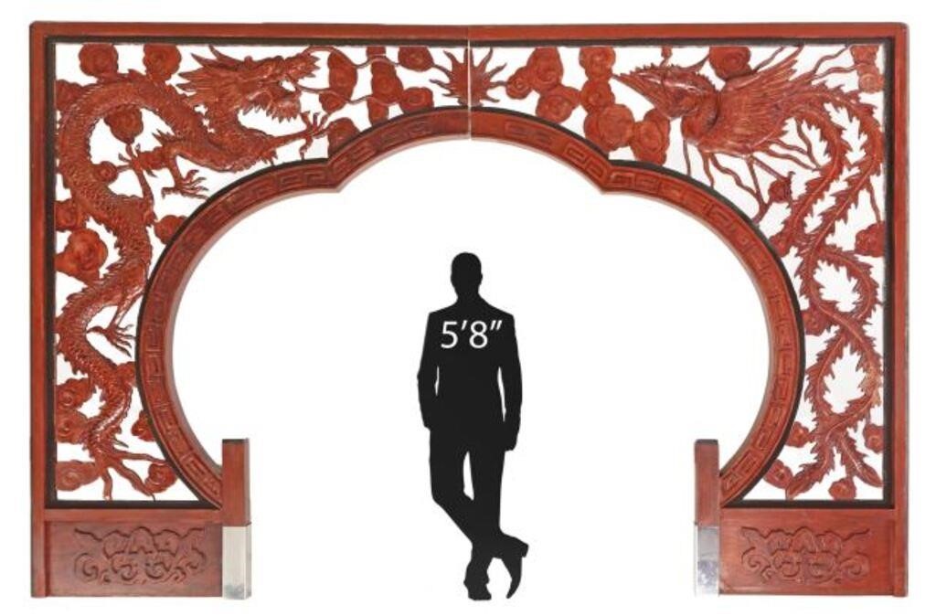 MONUMENTAL CHINESE CARVED