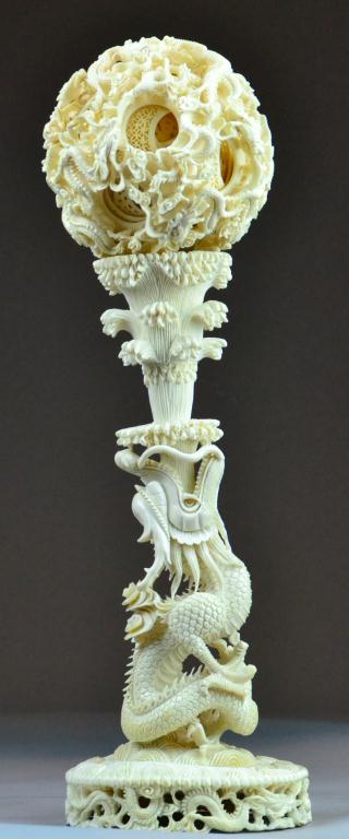 Monumental Chinese Carved Ivory