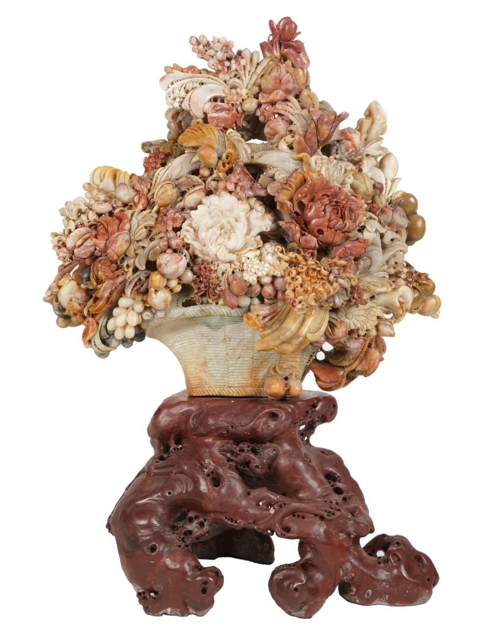 MONUMENTAL CHINESE SOAPSTONE