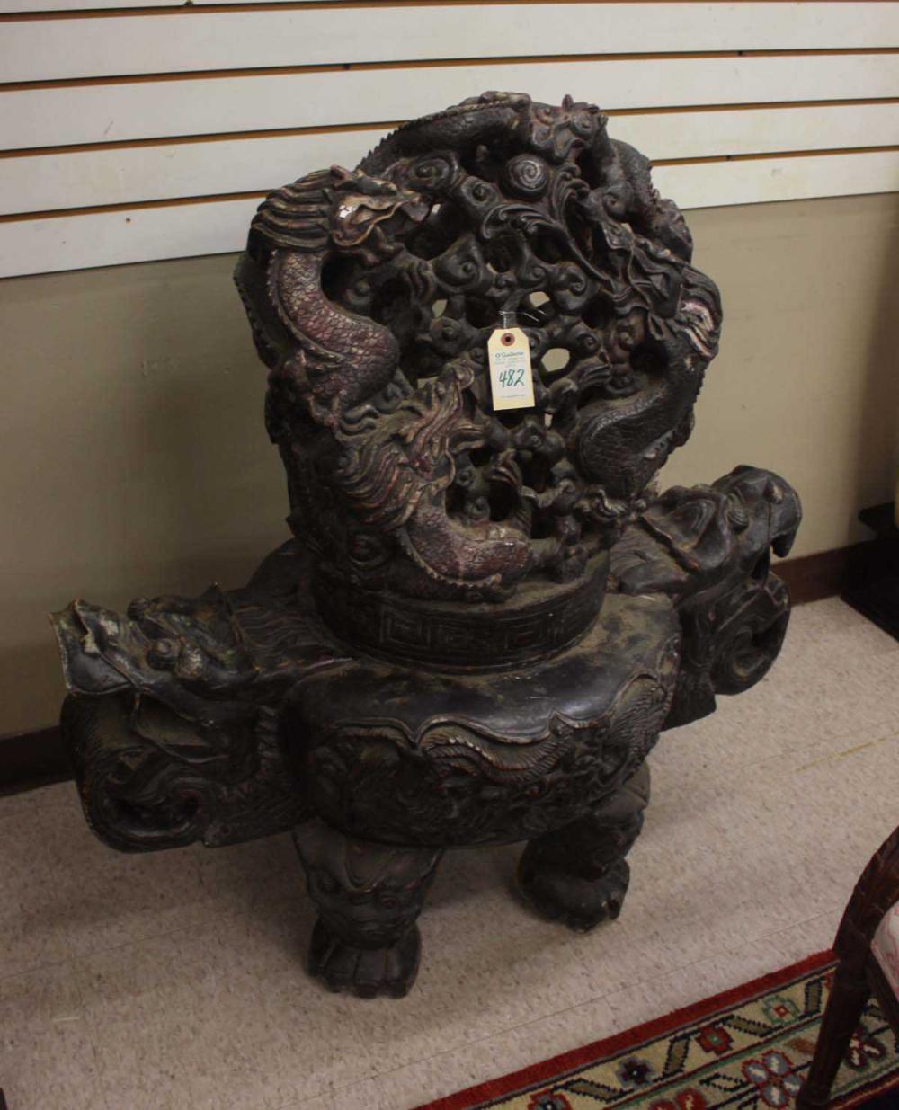 MONUMENTAL CHINESE SOAPSTONE