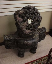 MONUMENTAL CHINESE SOAPSTONE F