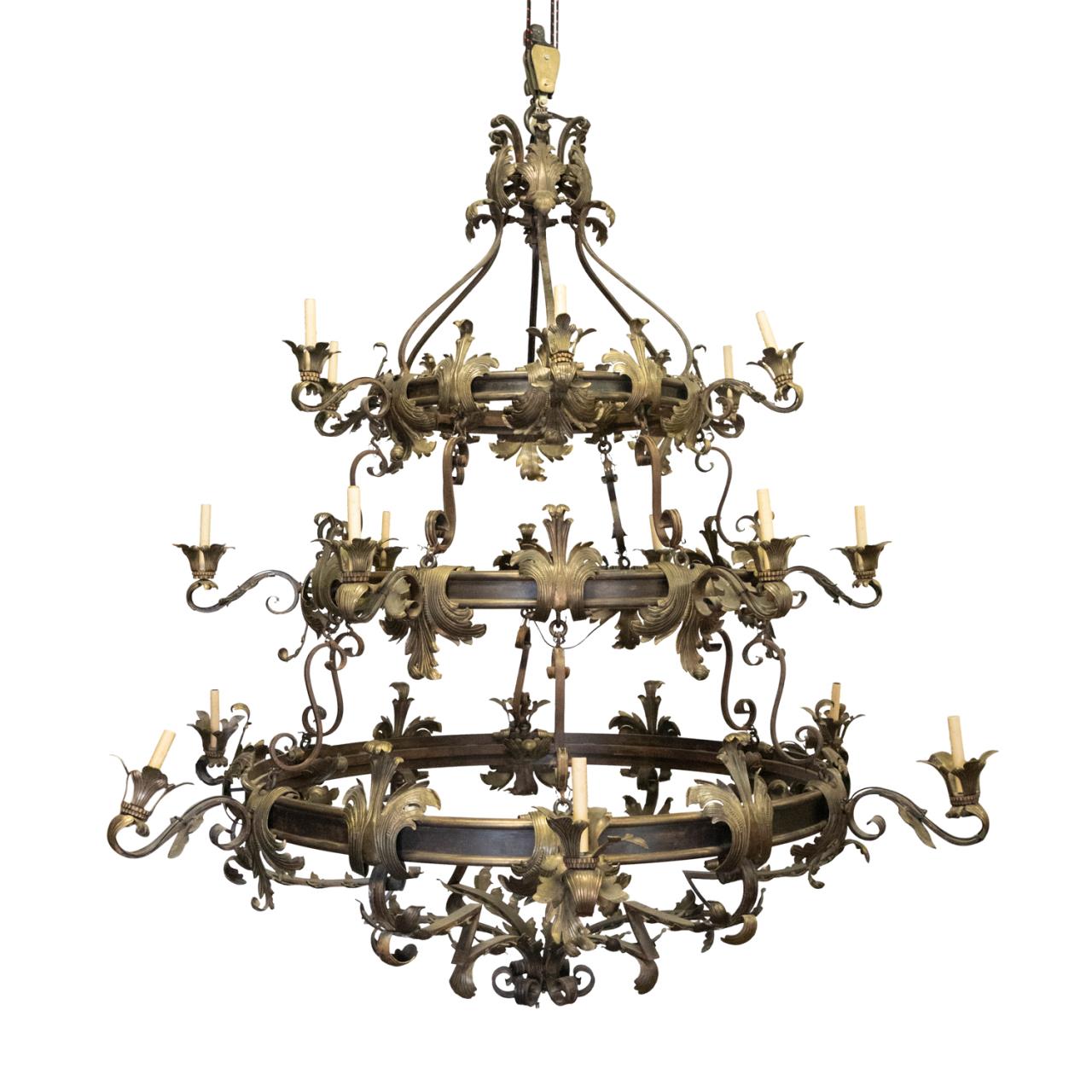 MONUMENTAL EIGHTEEN-LIGHT IRON &