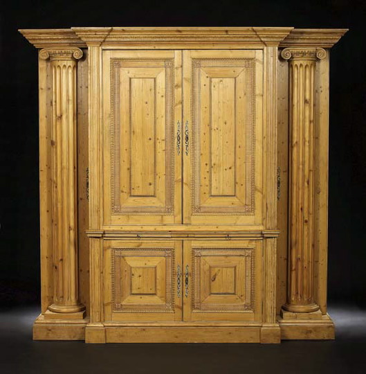 Monumental English Carved, Stripped