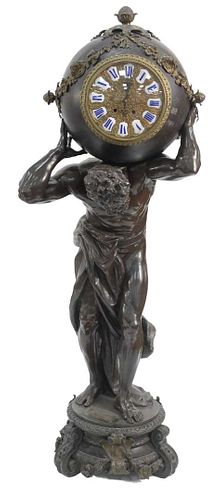 MONUMENTAL FRENCH "ATLAS" FIGURED