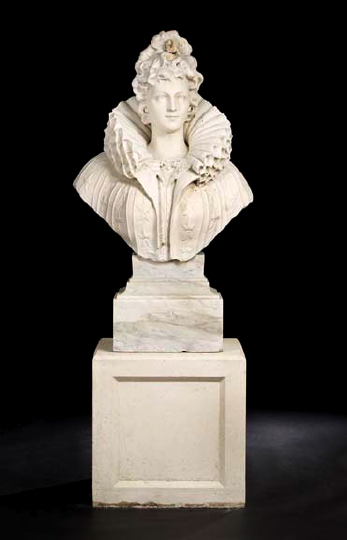 Monumental French Carved Carrara