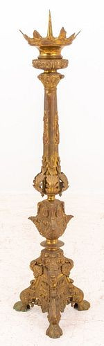 MONUMENTAL GILT METAL CHURCH C