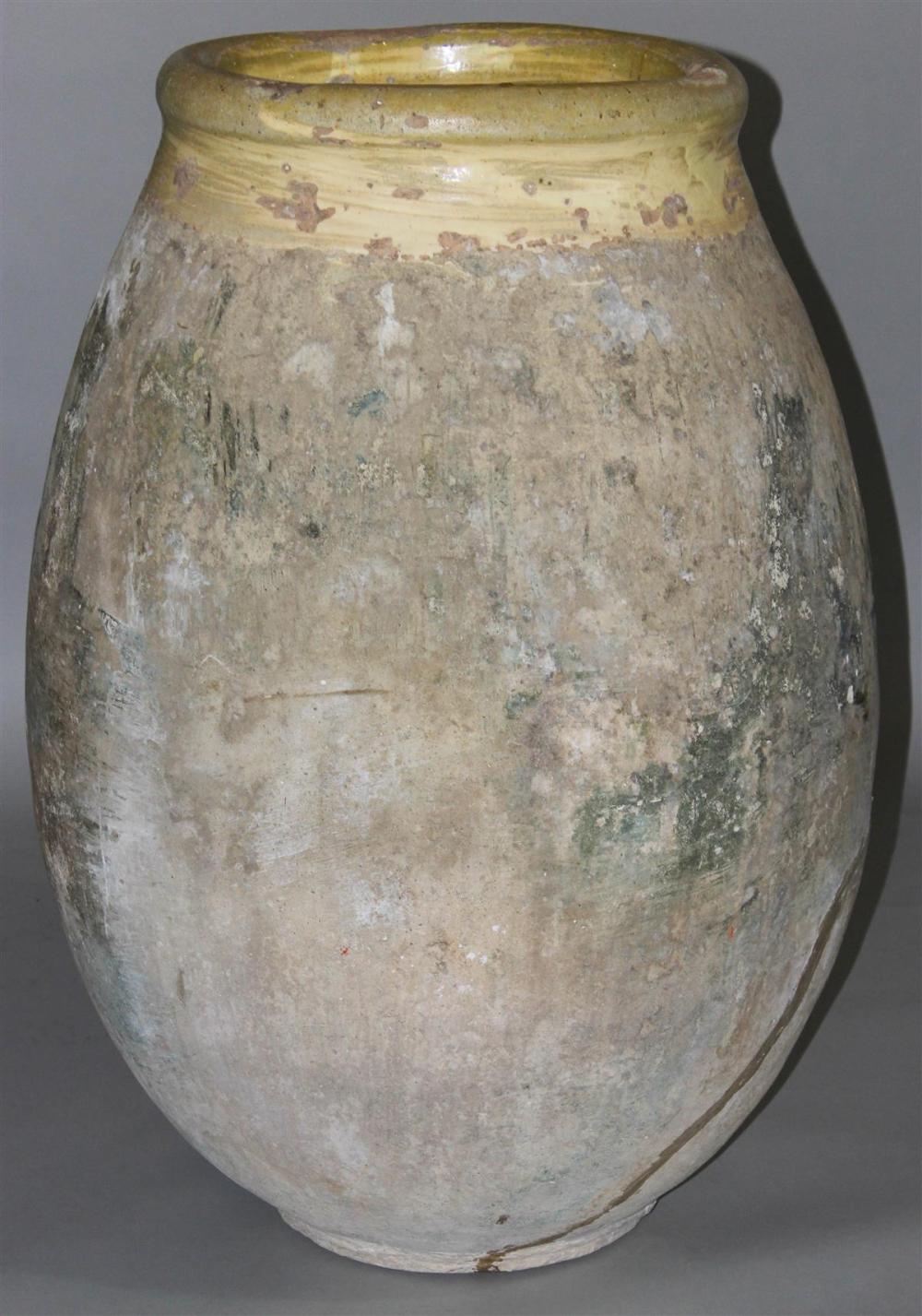 MONUMENTAL GLAZED POTTERY 'OLIVE'
