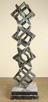 MONUMENTAL IRON GEOMETRIC SCUL