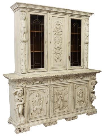 MONUMENTAL ITALIAN CARVED & PAINTED