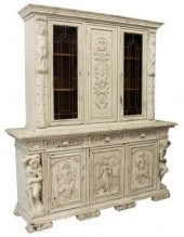 MONUMENTAL ITALIAN CARVED & PA