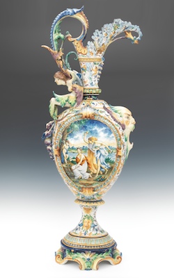 Monumental Italian Majolica Pitcher