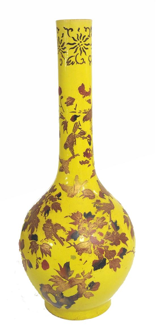 Monumental Japanese ceramic vase 