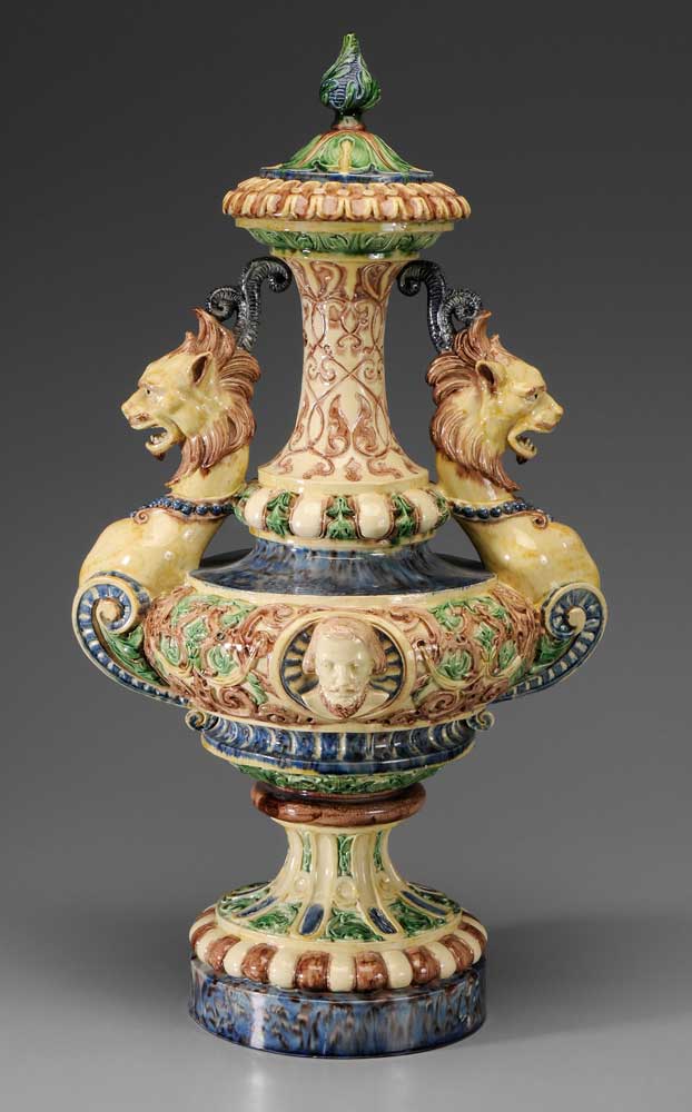 Monumental Majolica Urn