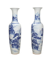 MONUMENTAL PAIR OF CHINESE BLU