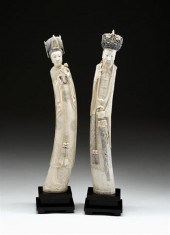 Monumental pair of Chinese ele