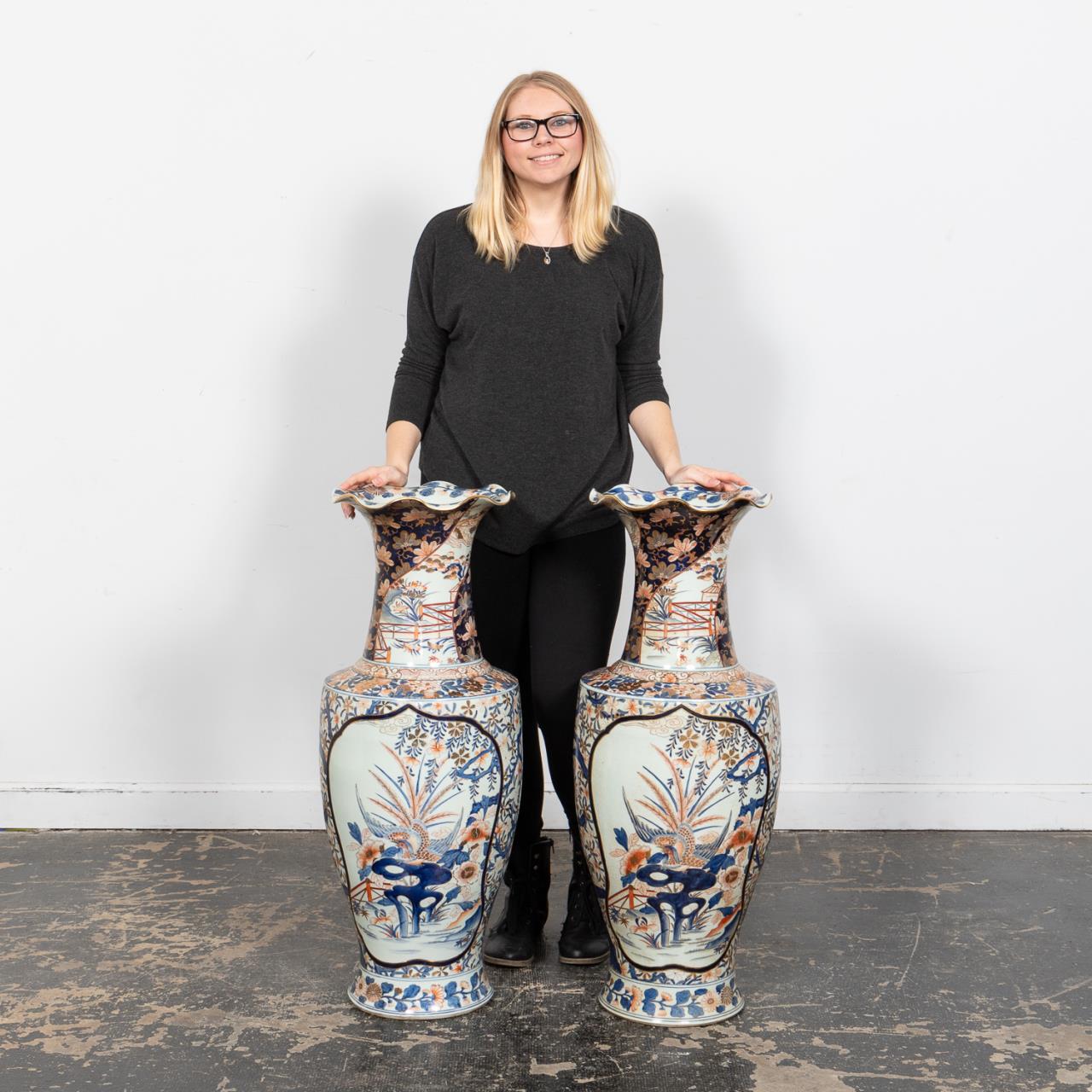 MONUMENTAL PAIR OF CHINESE IMARI