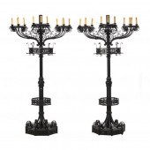 MONUMENTAL PAIR OF WROUGHT IRO