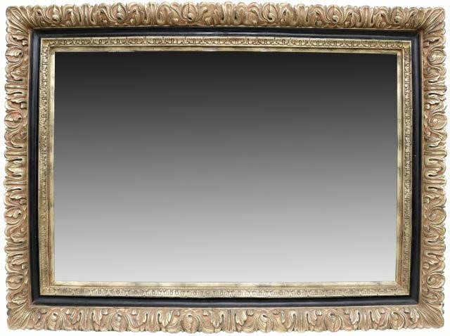 MONUMENTAL PARCEL GILT WALL MIRROR,