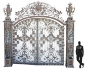 MONUMENTAL PATINATED CAST IRON