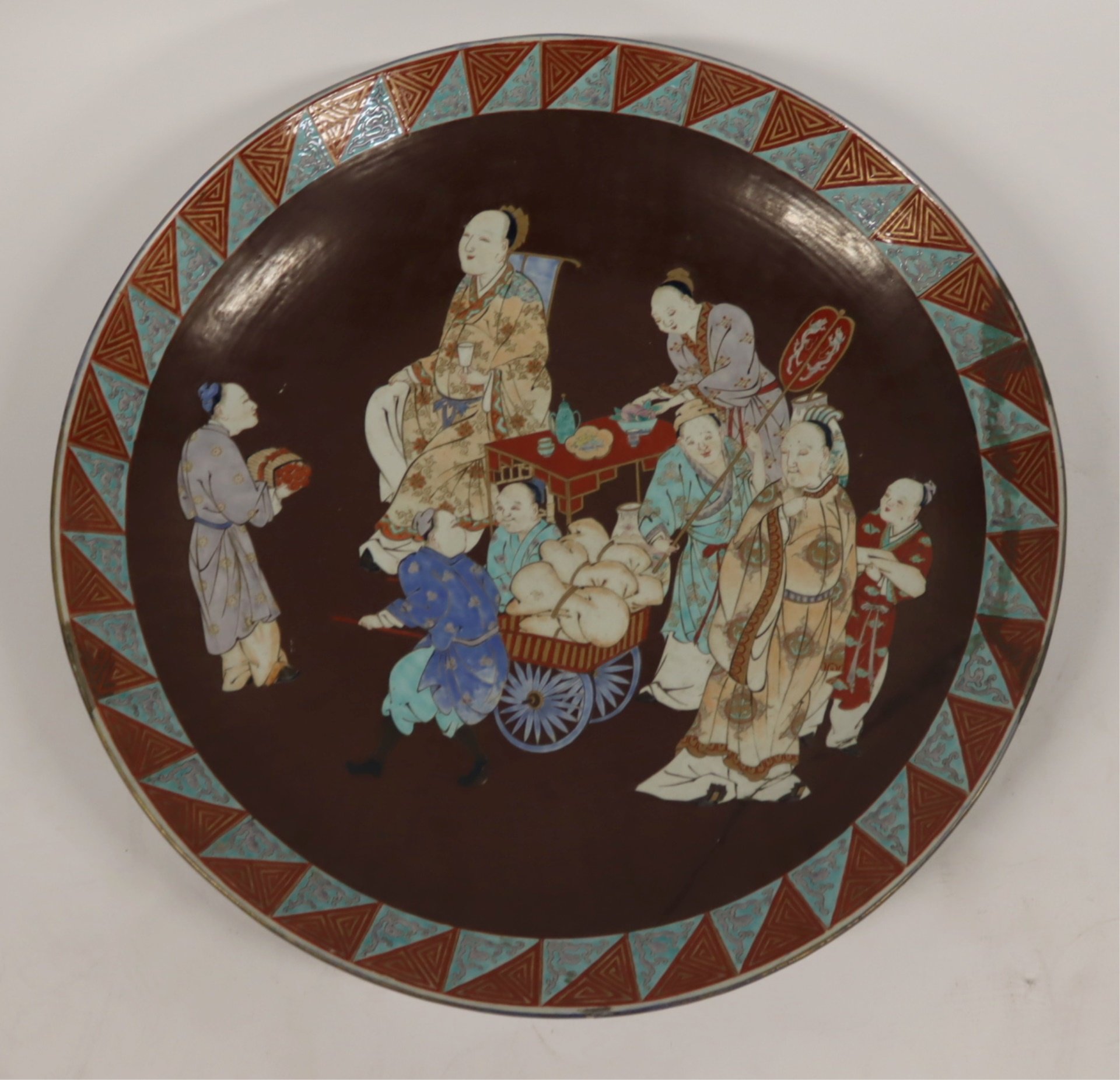 MONUMENTAL SIGNED JAPANESE ENAMEL