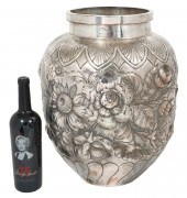MONUMENTAL SILVER PLATED REPOU