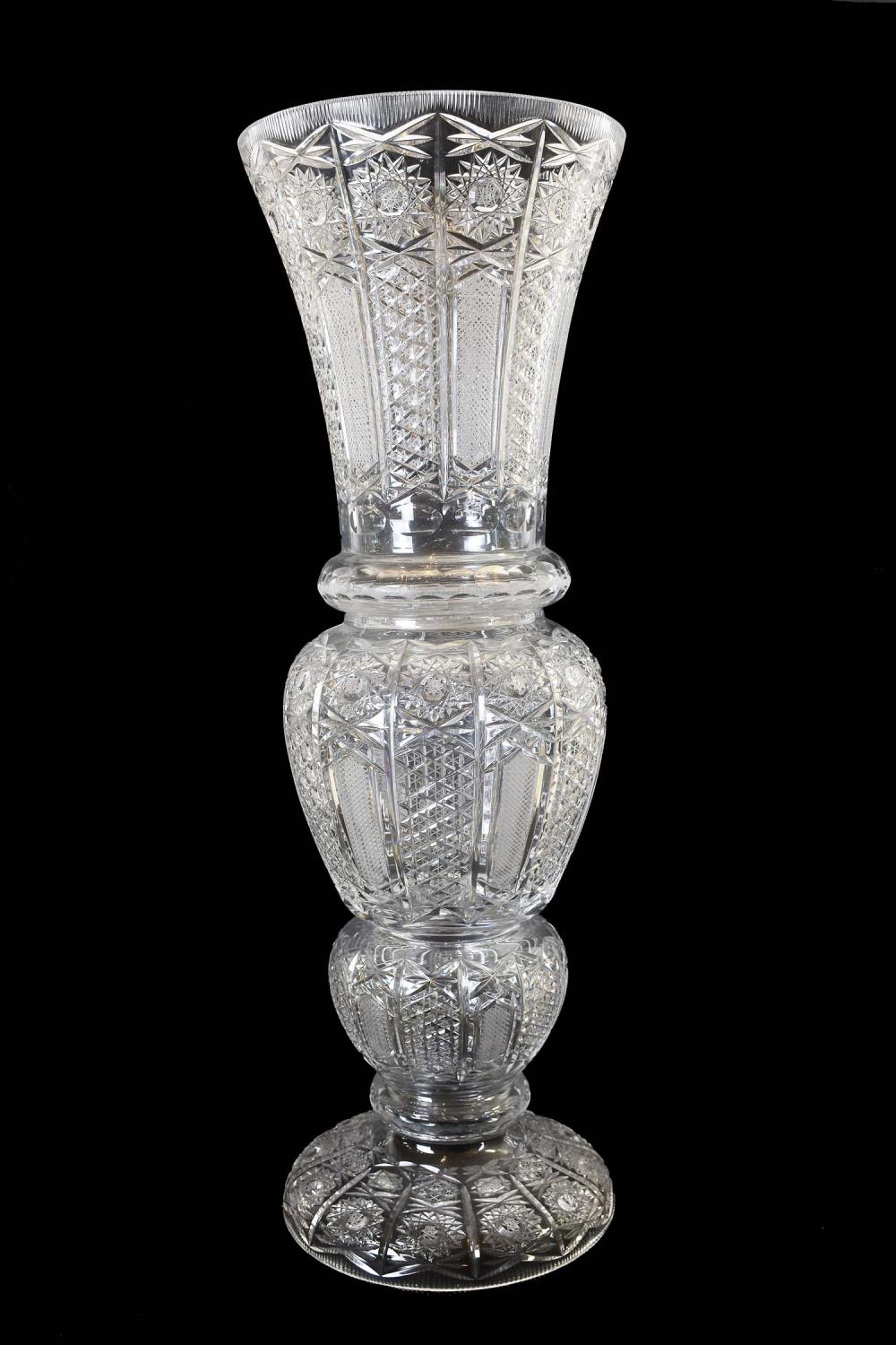 MONUMENTAL THREE-PART CUT GLASS