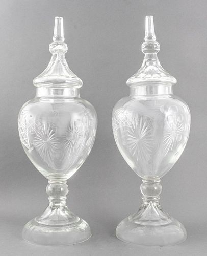 MONUMENTAL WHEEL-CUT GLASS