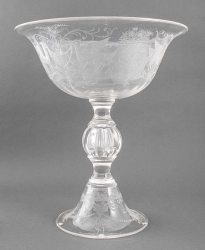 MONUMENTAL WHEEL-CUT GLASS