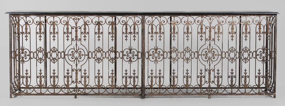 Monumental Wrought Iron and Granite