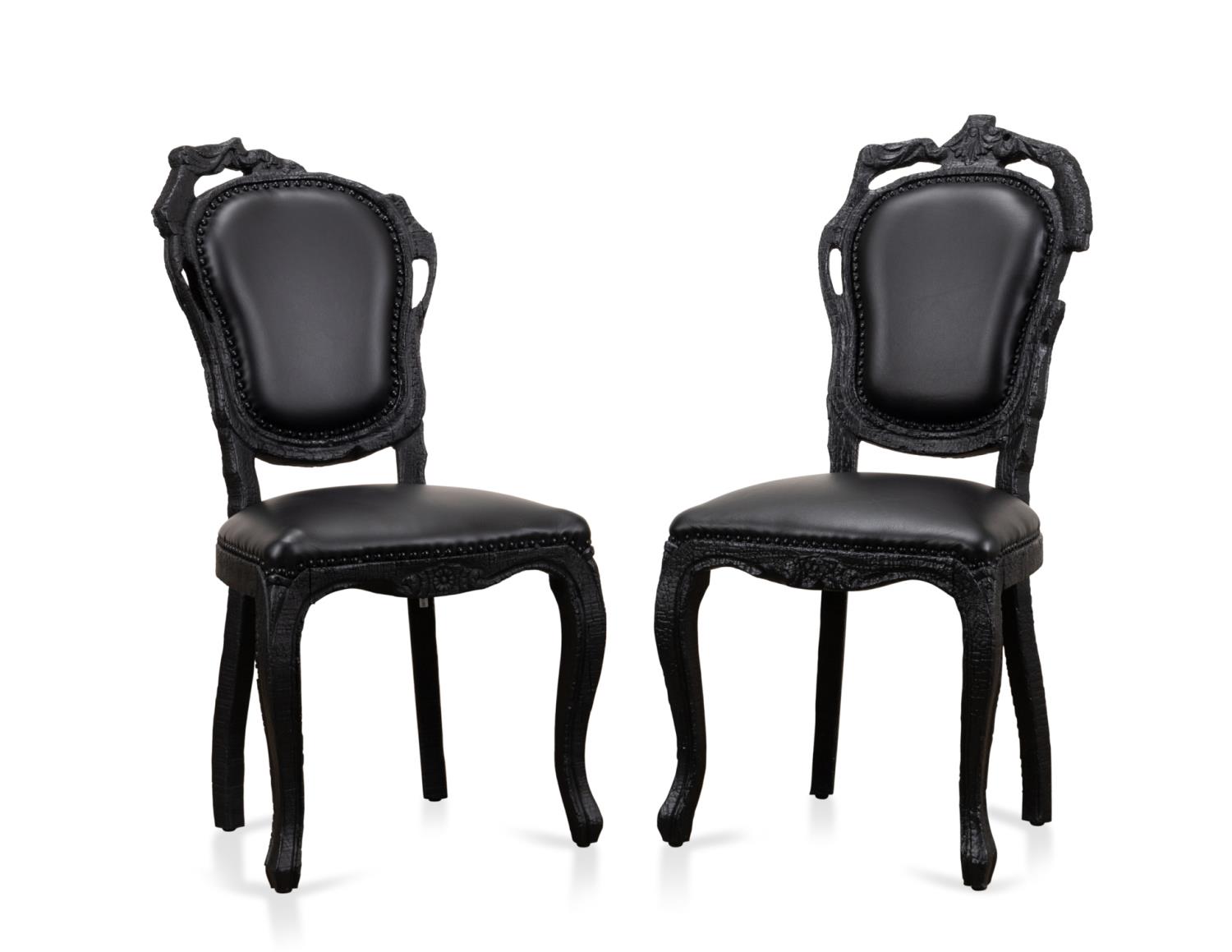 MOOI BLACK LEATHER 'SMOKE DINING