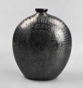 MOON FLASK STYLE VASE SIGNED D