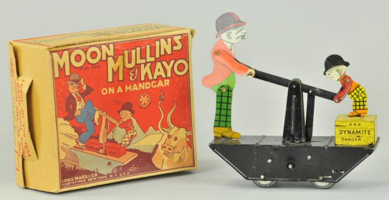 MOON MULLINS & KAYO HANDCAR WITH