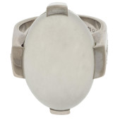 MOONSTONE, DIAMOND, 18K WHITE