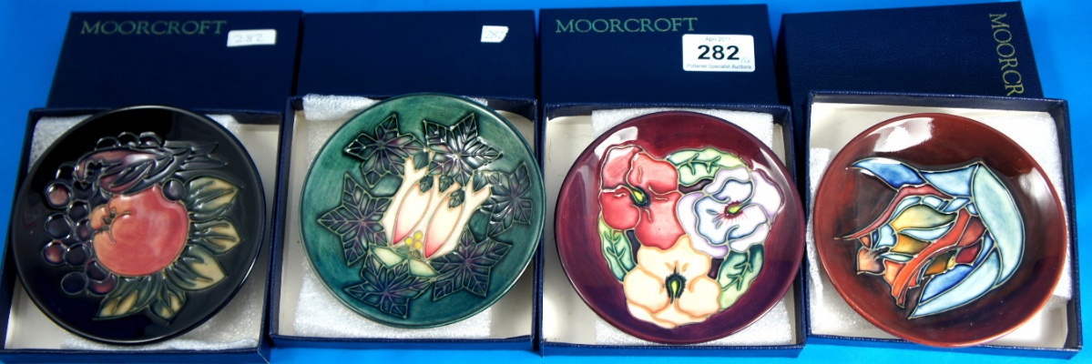 Moorcroft Dishes decorated in