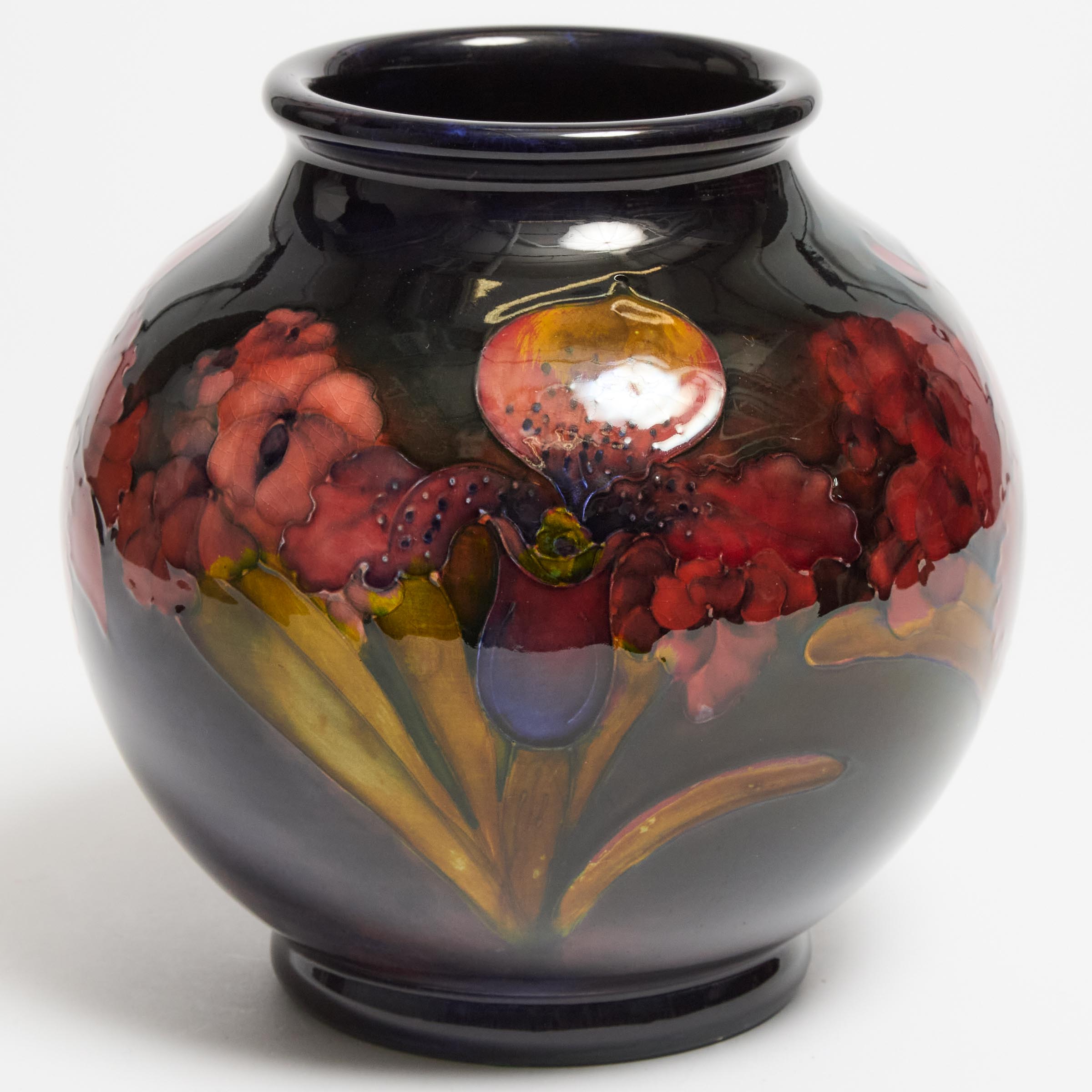 Moorcroft Flambé Orchids Vase,