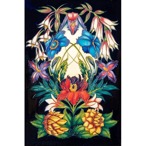 MOORCROFT FRAMED FLORAL WALL
