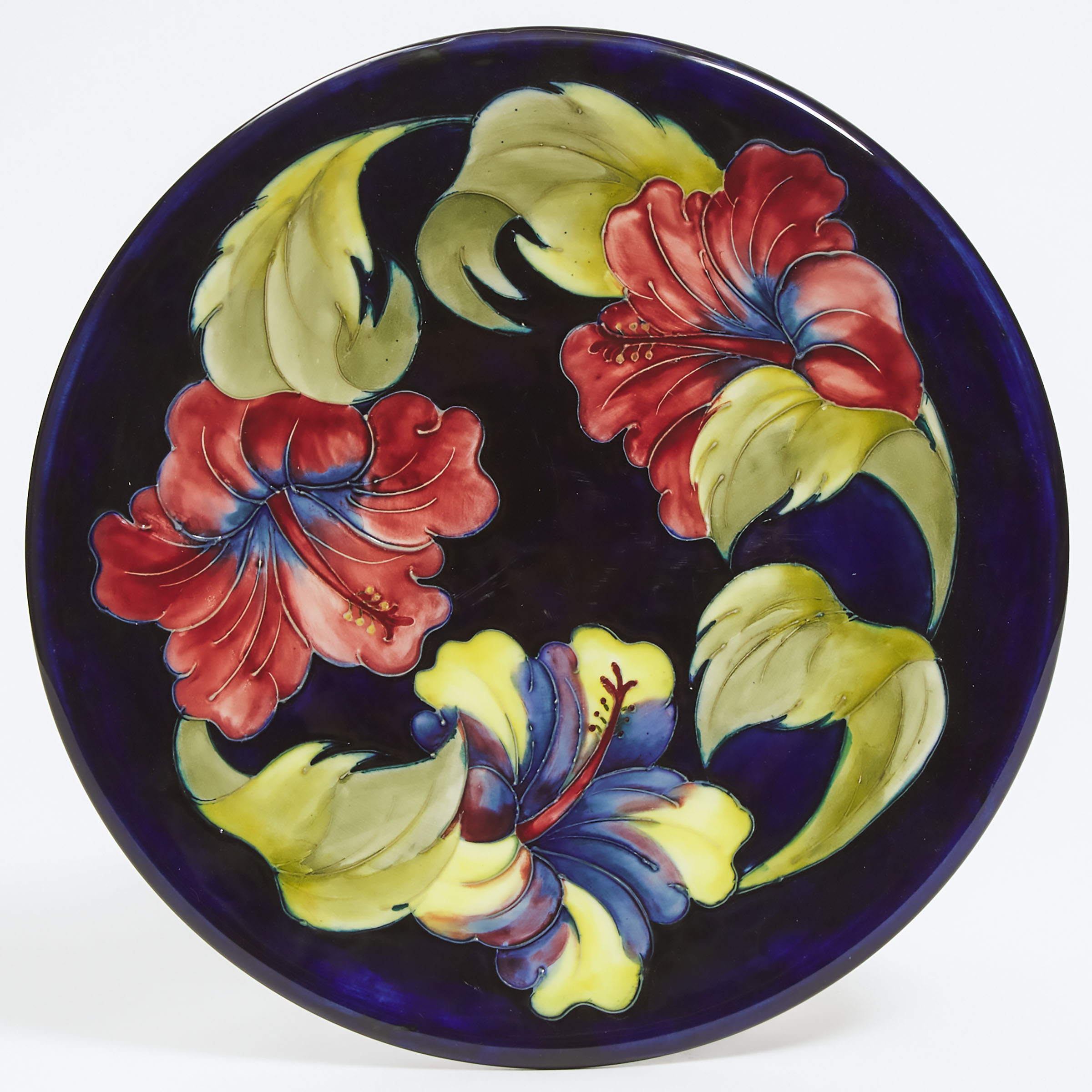 Moorcroft Hibiscus Charger, c.1970