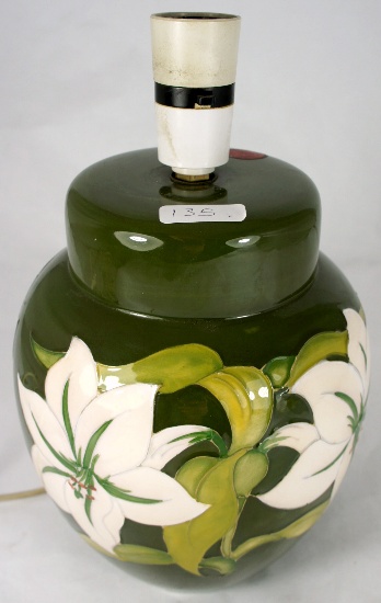 Moorcroft Lamp Base Bermuda Lily on