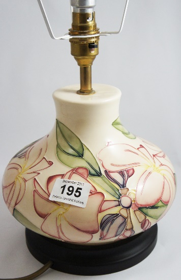 Moorcroft Lamp Base decorated