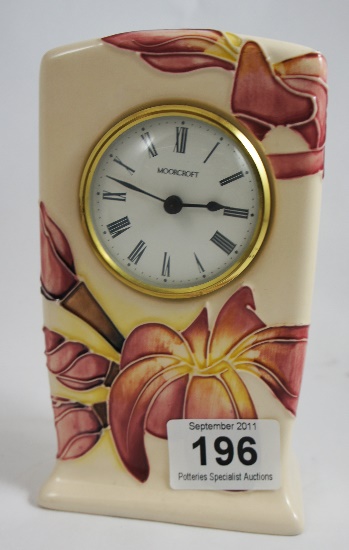 Moorcroft Mantle Clock decorated