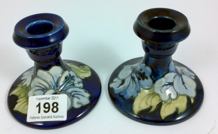 Moorcroft Pair of Candlesticks