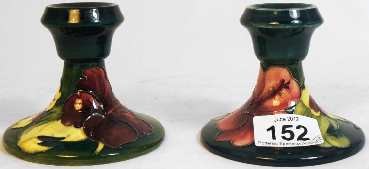 Moorcroft Pair of Candlesticks in