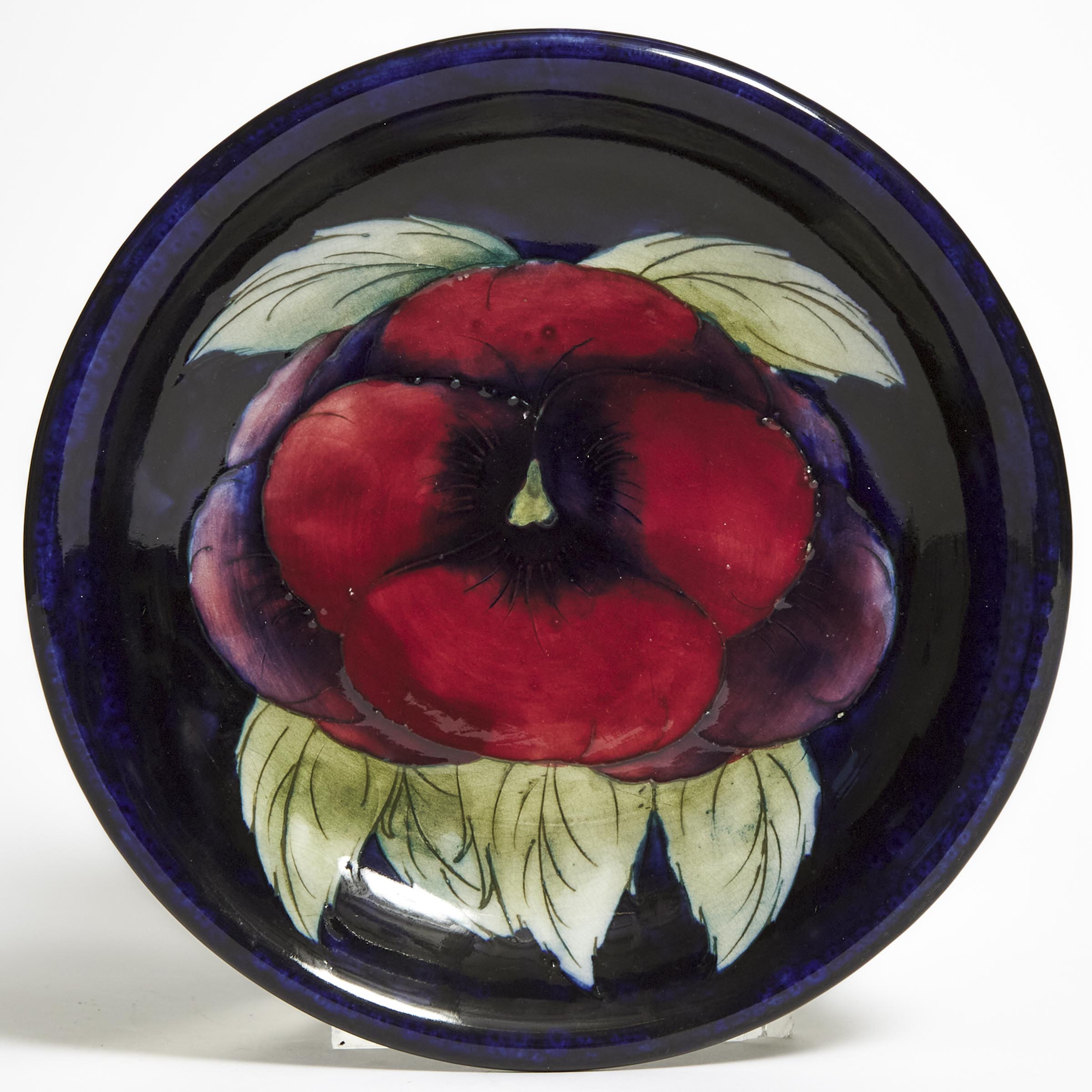 Moorcroft Pansy Plate, c.1925  