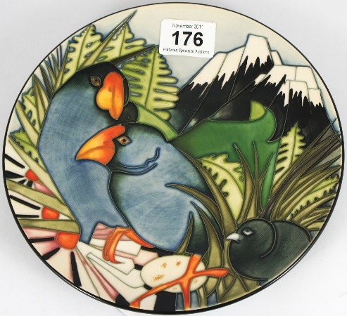Moorcroft Plate decorated in the